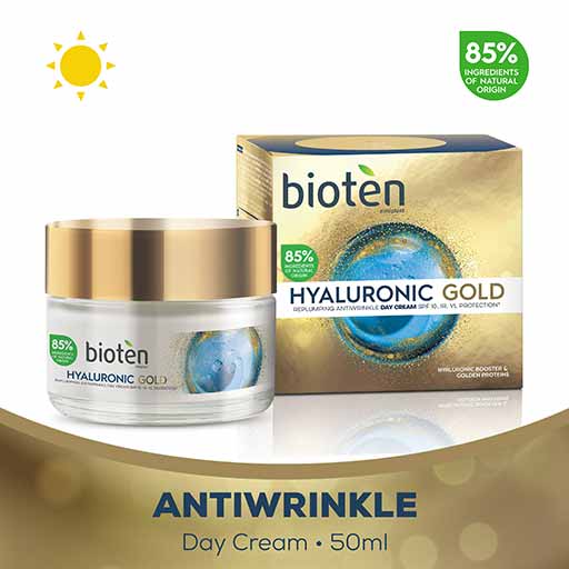 Bioten Hyaluronic Gold Κρέμα Ημερας SPF10 50ml.