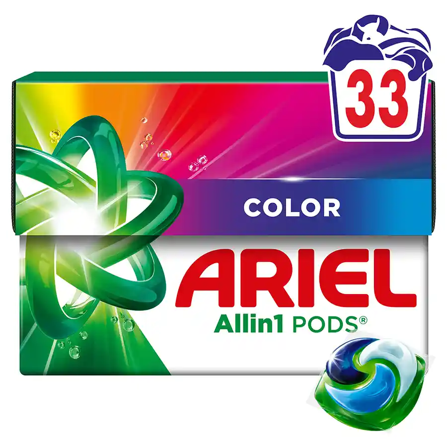 Ariel All In 1 Pods Color Απορρυπαντικό Πλυντηρίου Ρούχων 33τεμ.