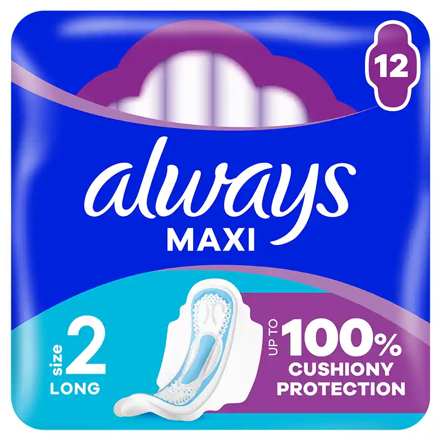 Always Maxi Σερβιέτες Long (Μέγεθος 2) Με Φτερά 12τεμ.