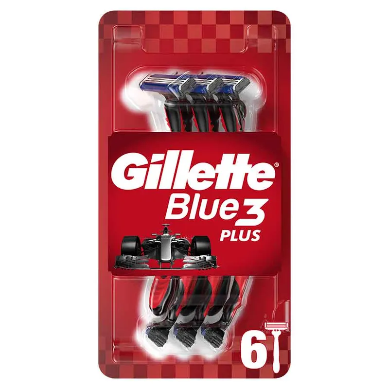 Gillette Blue3 Plus Red Ξυραφάκια Μιας Χρήσης 6τεμ.