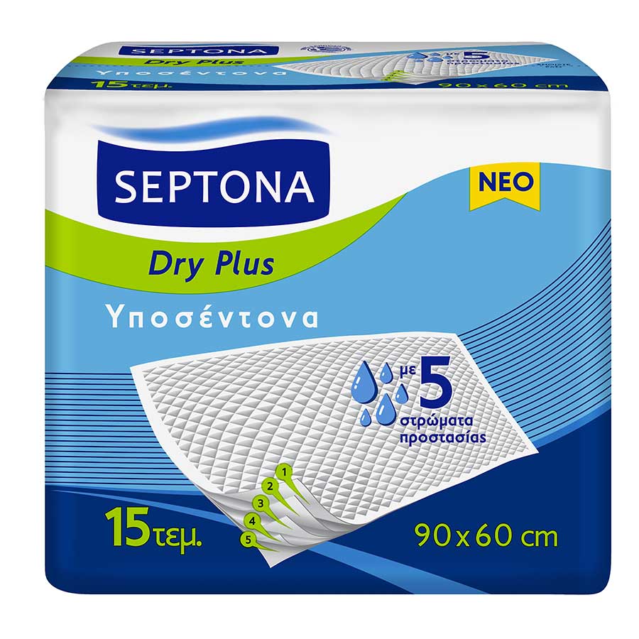 Septona Υποσέντονο Dry Plus 60x90cm. 15τεμ.