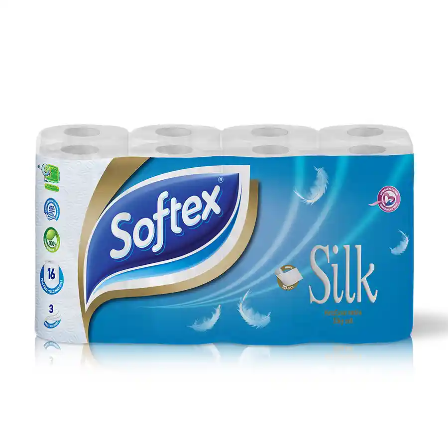 Softex Χαρτί Υγείας Silk 3Φύλλων 16τεμ. 1520γρ.