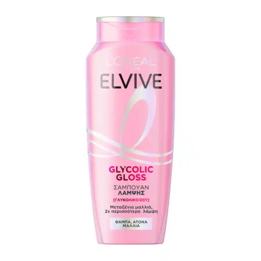 L'oreal Elvive Σαμπουάν Glycolic Gloss Για Θαμπά Άτονα Μαλλιά 400ml.