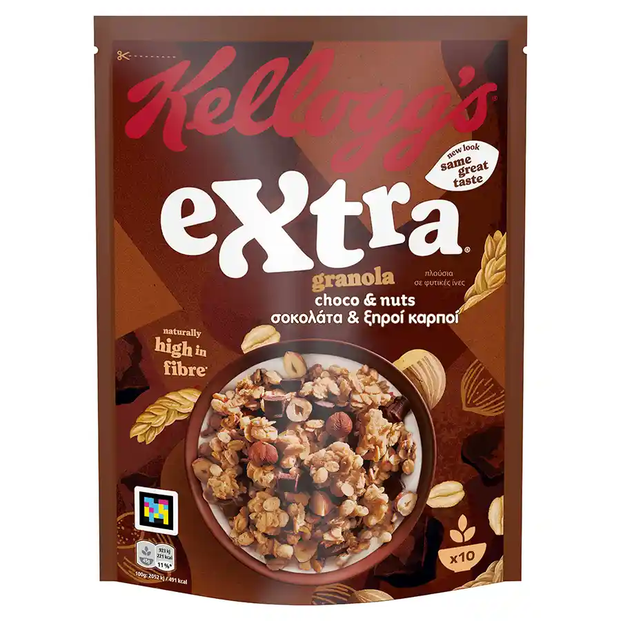 Kellogg's Extra Δημητριακά Σοκολάτα & Ξηροί Καρποί 450γρ.
