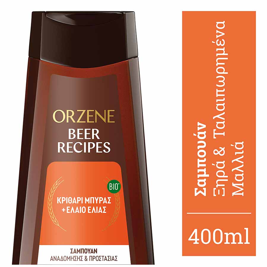 Orzene Σαμπουάν Olive Oil Για Ξηρά & Ταλαιπωρημένα Μαλλιά 400ml.