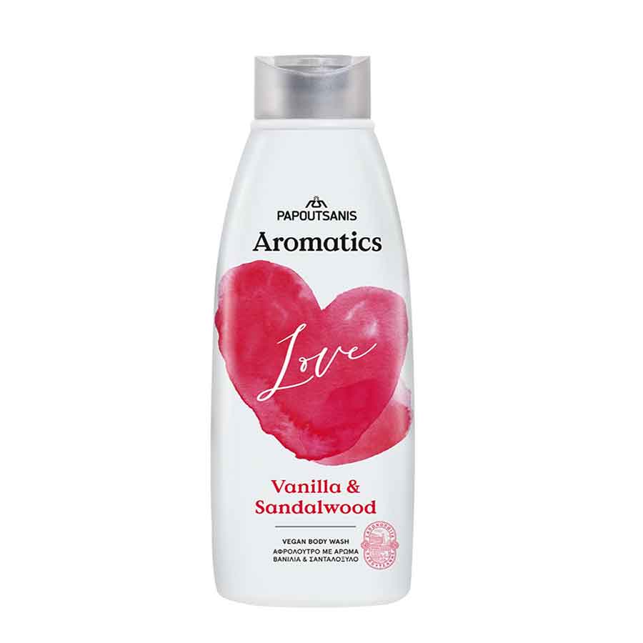 Papoutsanis Aromatics Love Αφρόλουτρο Vanilla & Sandalwood 600ml.