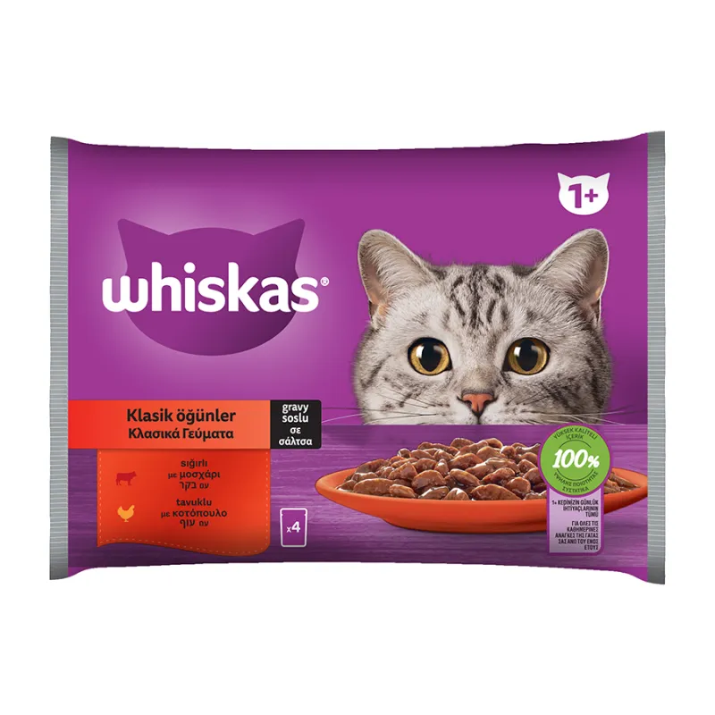 Whiskas Core Classic Γατοτροφή Σε Σάλτσα 4x85γρ.