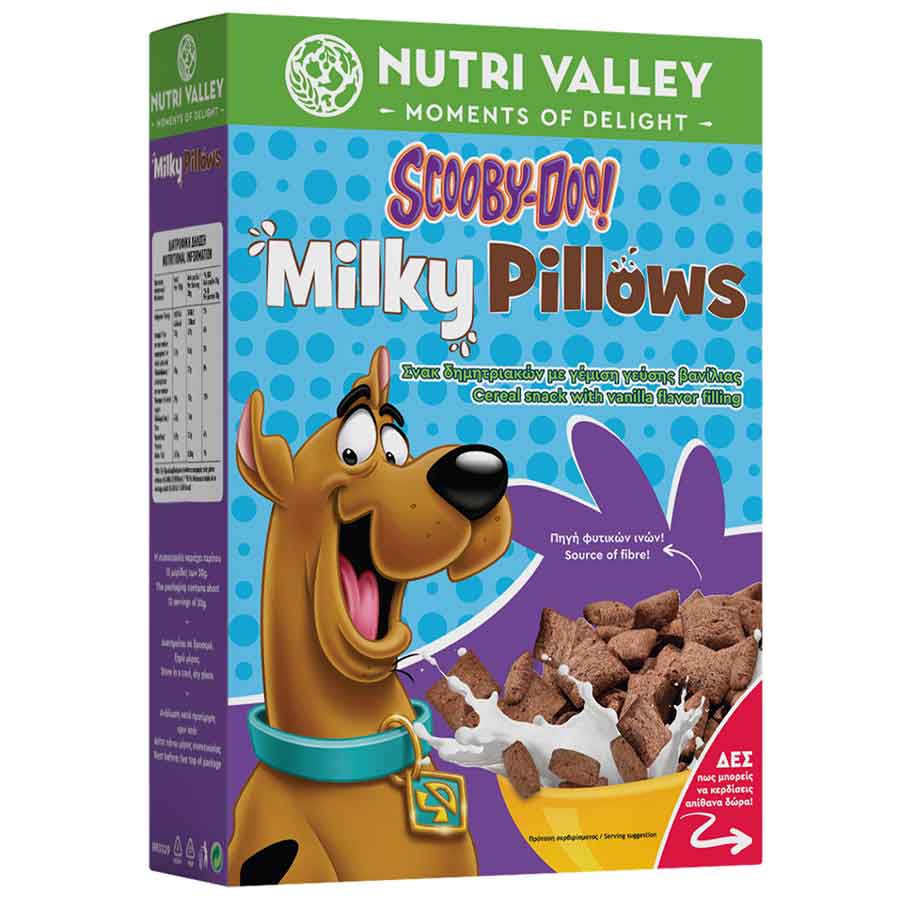 Nutri Valley Scooby Doo Δημητριακά Milky Pillows 375γρ.