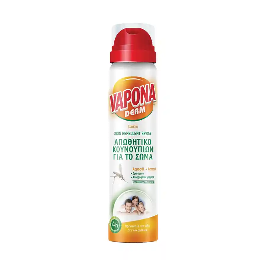 Vapona Derm Εντομοαπωθητικό Σώματος Σπρέι 100ml.