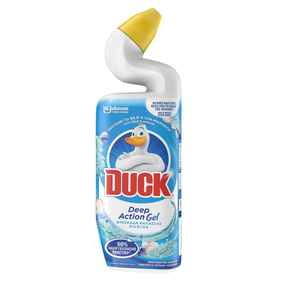 Duck Deep Action Gel Απολυμαντικό Καθαριστικό Λεκάνης Τουαλέτας Φρεσκάδα Θάλασσας 750ml.
