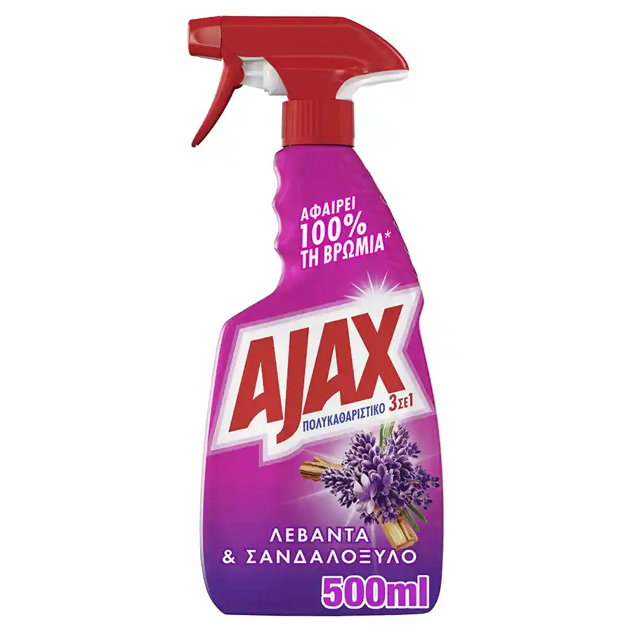 Ajax Relaxing Καθαριστικό Επιφανειών 3σε1 Λεβάντα & Σανδαλόξυλο 500ml.