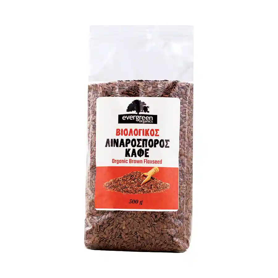 Evergreen Organics Λιναρόσπορος Καφέ Βιολογικός 500γρ.
