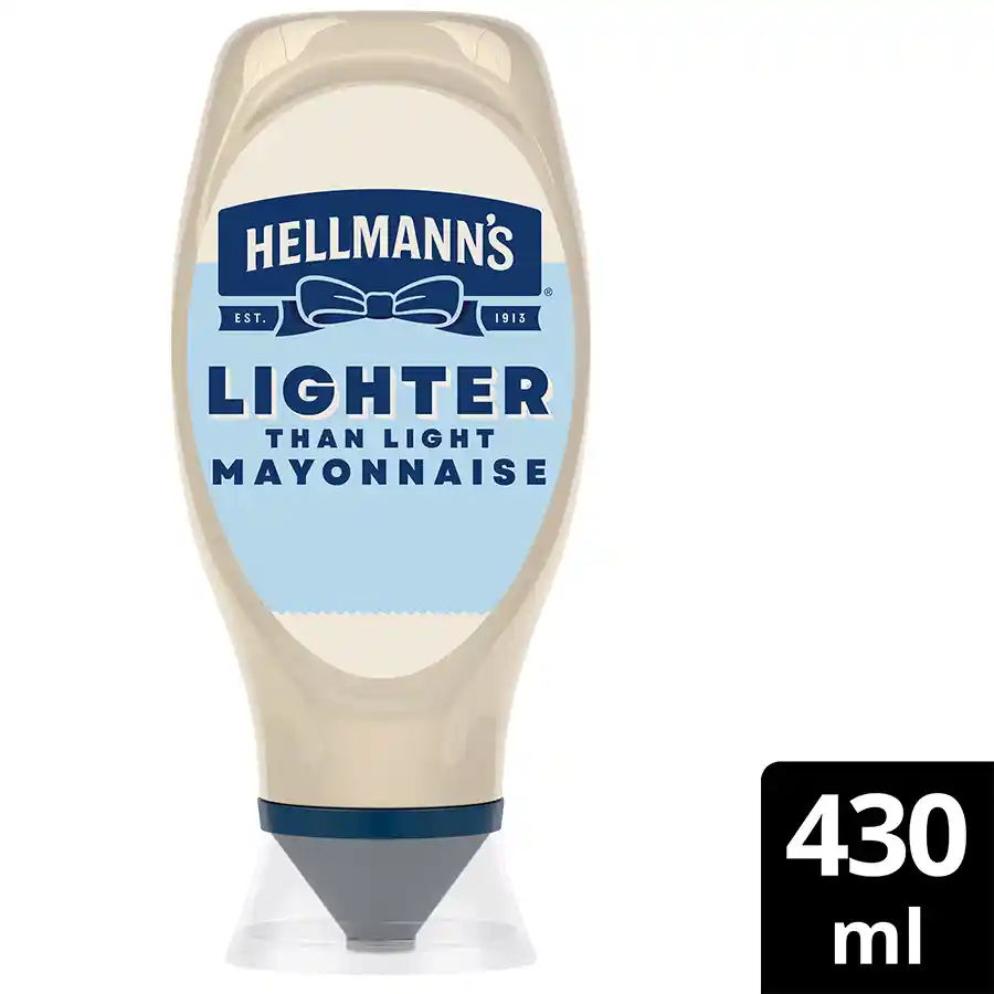 Hellmann's Μαγιονέζα 3% Λιπαρά Χωρίς Γλουτένη Top Down 430ml.