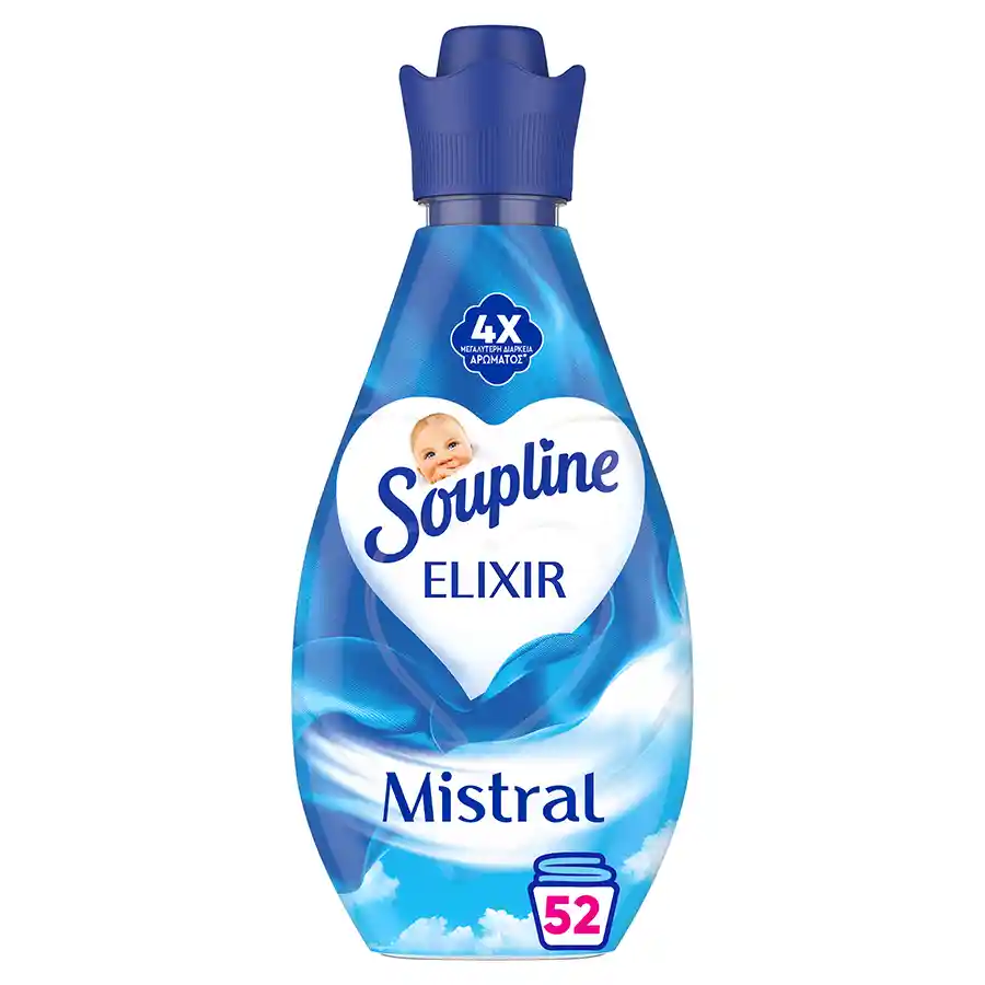 Soupline Elixir Συμπυκνωμένο Μαλακτικό Ρούχων Mistral 52mez. 730ml.
