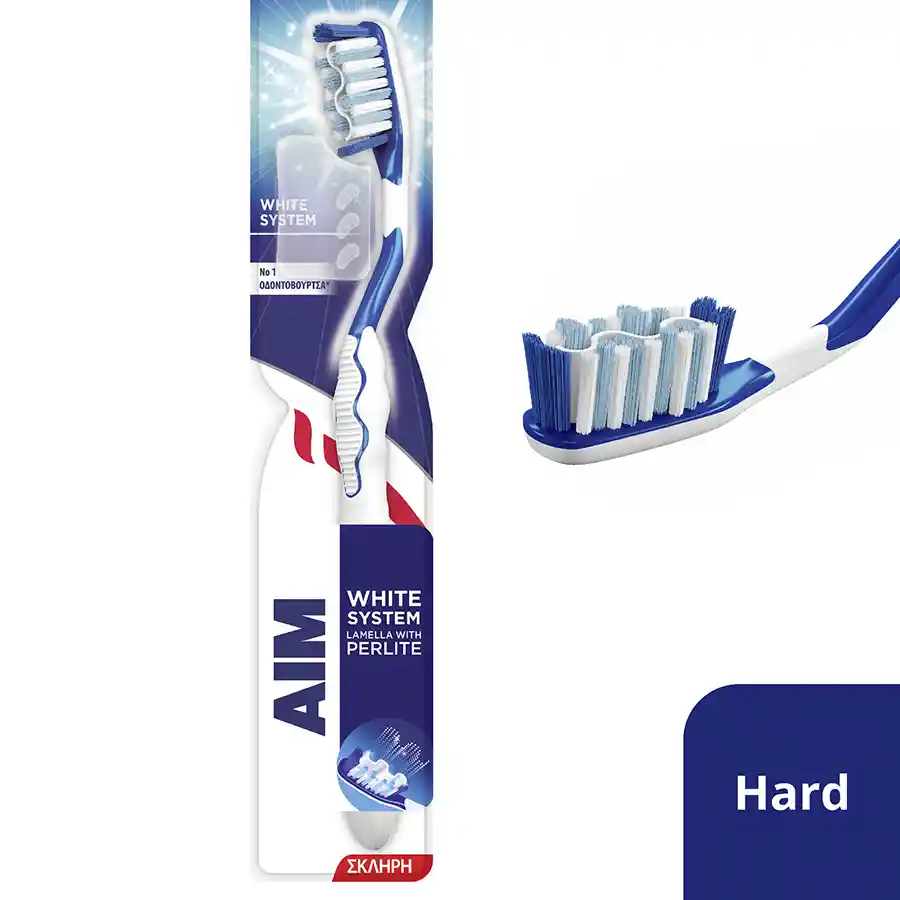 Aim White System Οδοντόβουρτσα Σκληρή