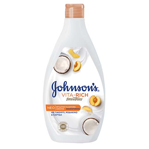 Johnson's Γαλάκτωμα Σώματος Vita-Rich Γιαούρτι Καρύδα & Ροδάκινο 400ml.