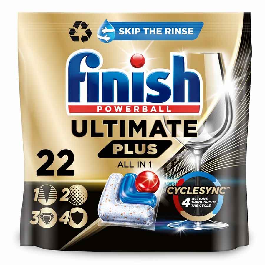 Finish Ultimate Plus All In 1 Ταμπλέτες Πλυντηρίου Πιάτων Regular 22τεμ.