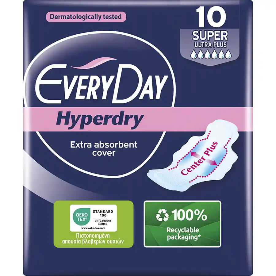 Every Day Hyperdry Σερβιέτες Super Ultra Plus 10τεμ.