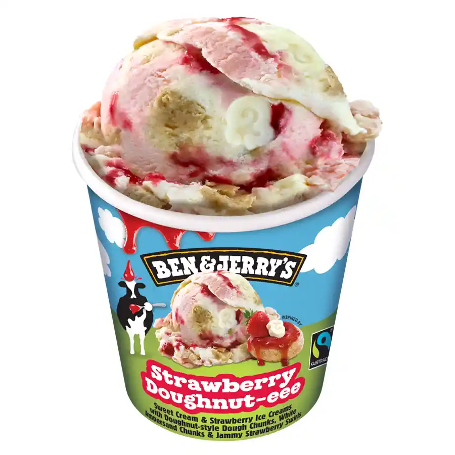 Ben & Jerrys Παγωτό Strawdoughnut 393γρ. /465ml.