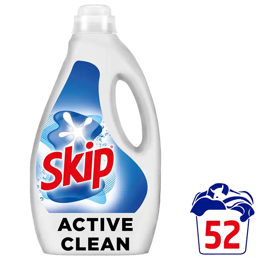 Skip Υγρό Απορρυπαντικό Πλυντηρίου Ρούχων Active Clean 52mez. 2.34lt.