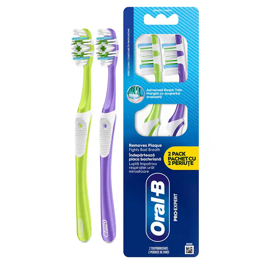 Oral B Pro Expert Οδοντόβουρτσα Deep Clean 40 Μέτρια 2τεμ.