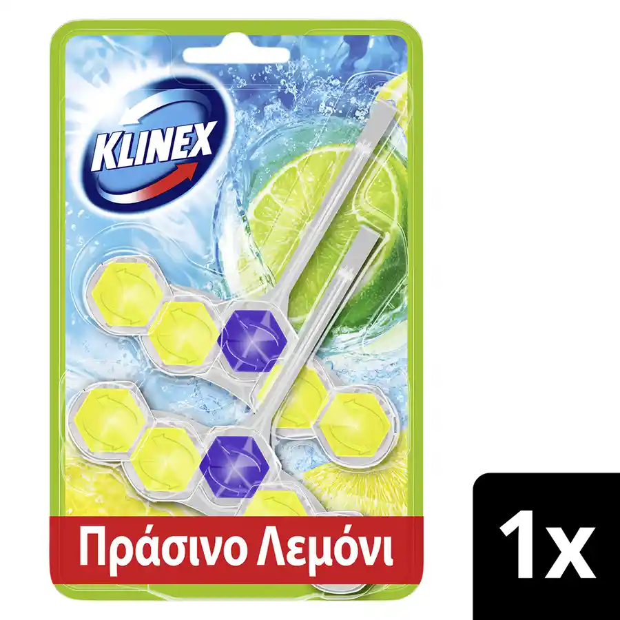 Klinex Power 5 Μπλοκ Τουαλέτας Πράσινο Λεμόνι 2x50γρ.
