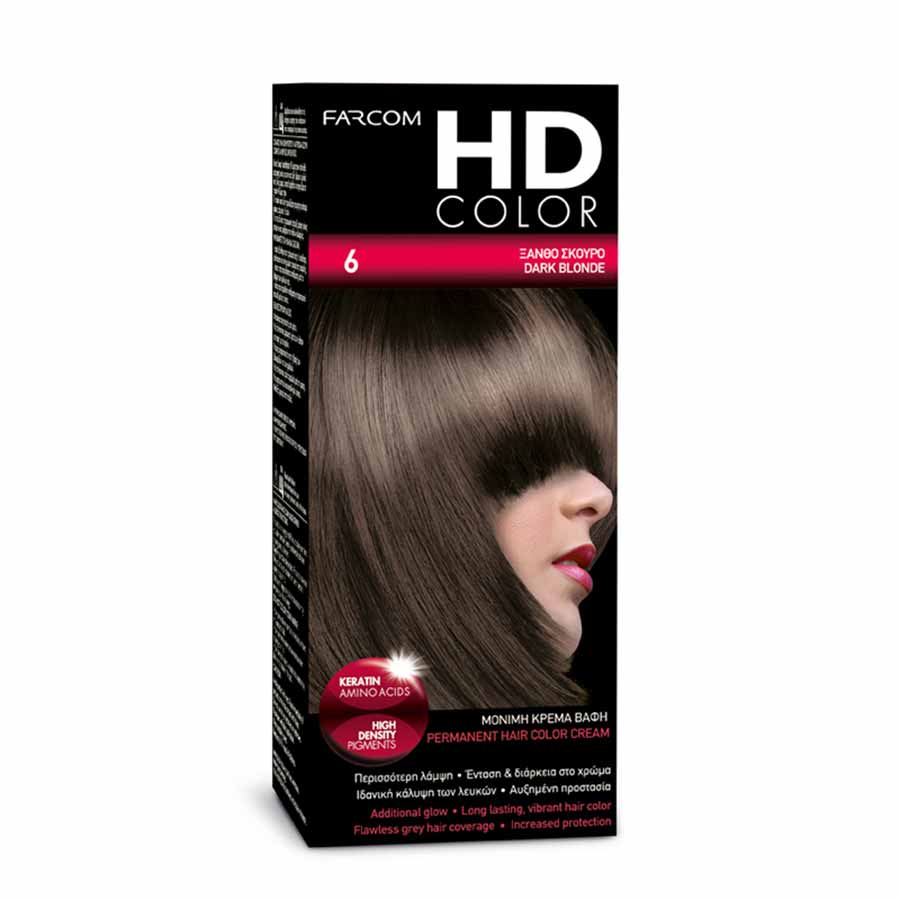 Farcom HD Color Βαφή Μαλλιών Νο6 60ml.