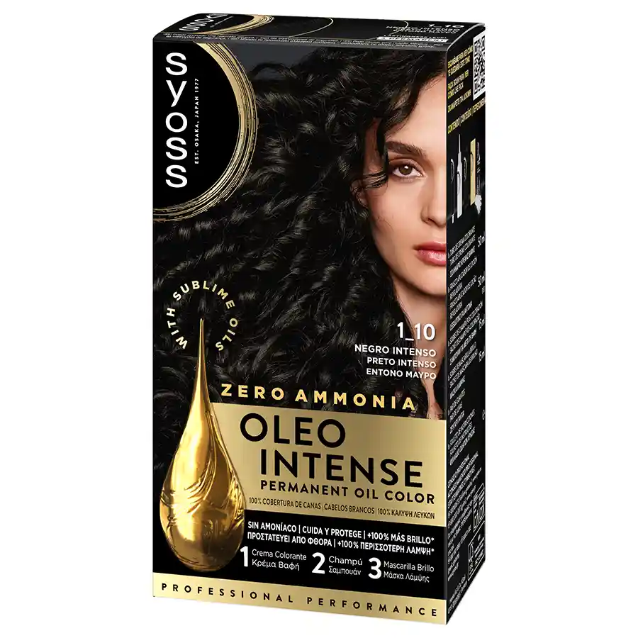 Syoss Βαφή Μαλλιών Oleo Intense No1-10 Έντονο Μαύρο