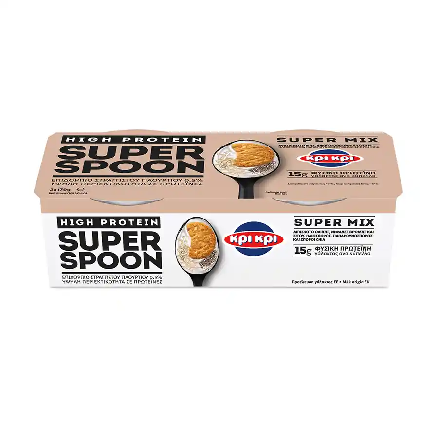 Κρι Κρι Super Spoon Επιδόρπιο Γιαουρτιού Μπισκότο 2x170γρ.