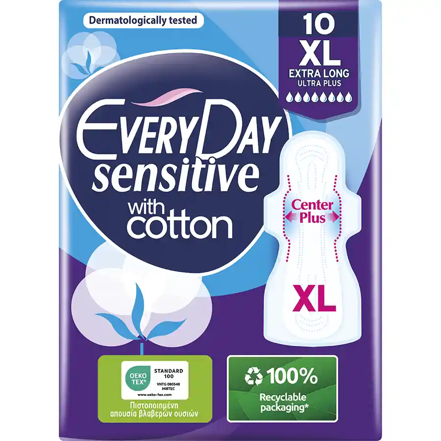 Every Day Sensitive Σερβιέτες Extra Long Ultra Plus 10τεμ.