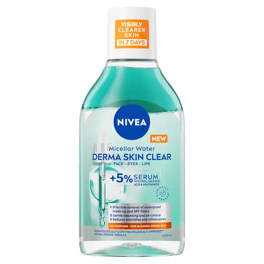 Nivea Micellar Νερό Καθαρισμού Derma Skin Clear +5% Infused Serum 400ml.