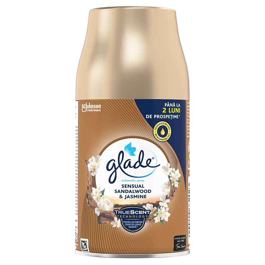 Glade Αρωματικό Χώρου Ανταλλακτικό Αυτόματης Συσκευής Ψεκασμού Σανδαλόξυλο & Γιασεμί 269ml.