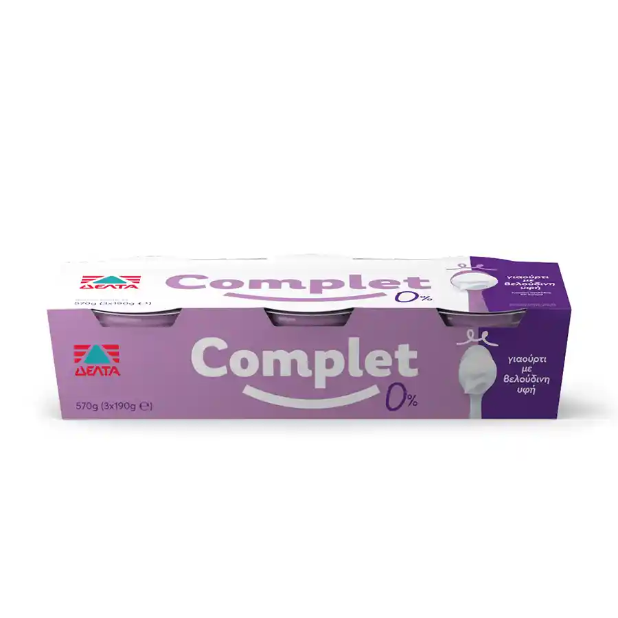 Δέλτα Complet Γιαούρτι 0% Λιπαρά 3x190γρ.
