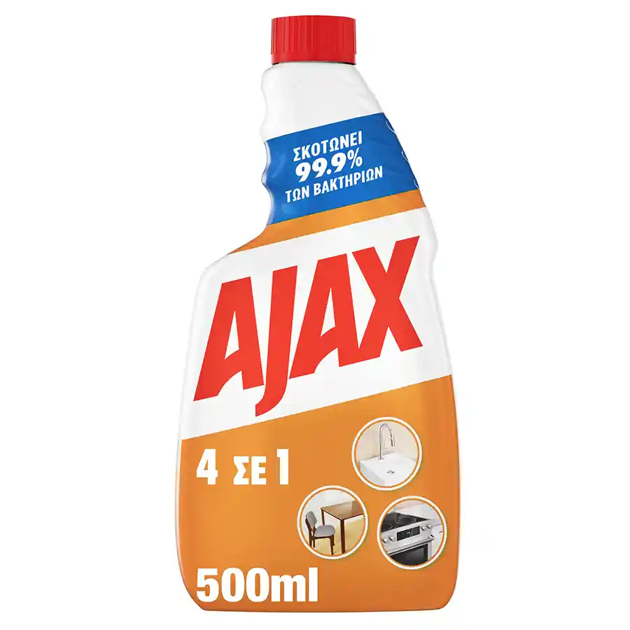 Ajax Καθαριστικό Επιφανειών 4σε1 Ανταλλακτικό 500ml.