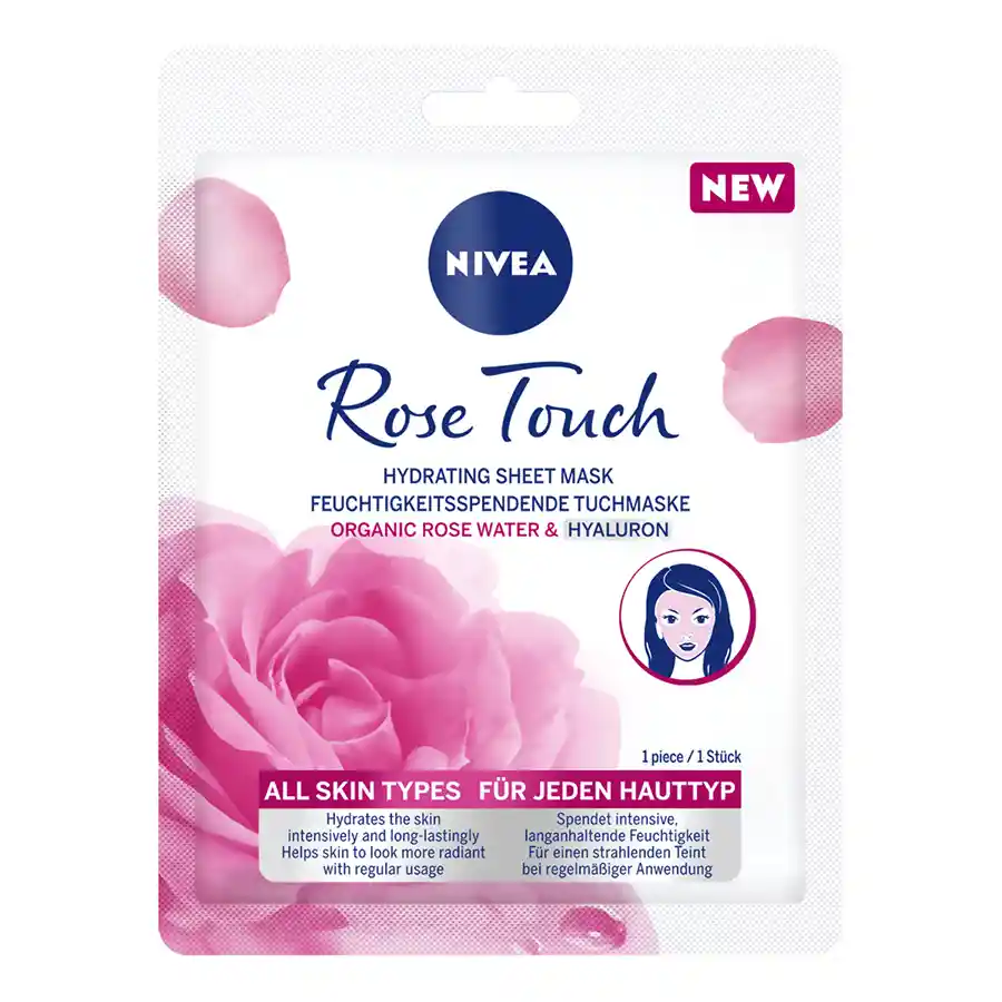 Nivea Rose Touch Υφασμάτινη Μάσκα Ενυδάτωσης 1τεμ.