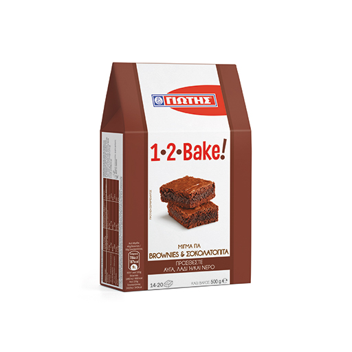 Γιώτης 1-2 Bake Μείγμα Για Brownies & Σοκολατόπιτα 500γρ.