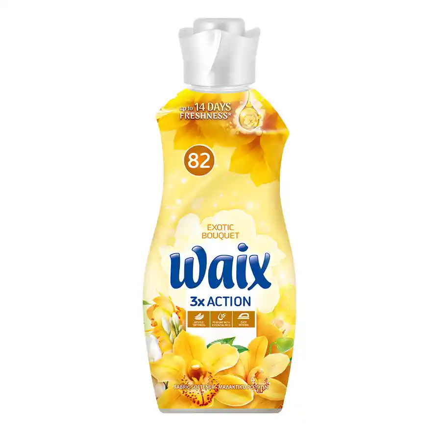Waix Συμπυκνωμένο Μαλακτικό Ρούχων Exotic Bouquet 82mez. 1,722lt.
