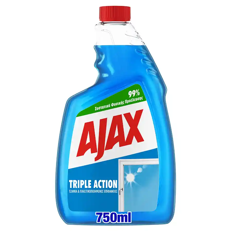 Ajax Τζαμιών Triple Action Ανταλλακτικό 750ml.