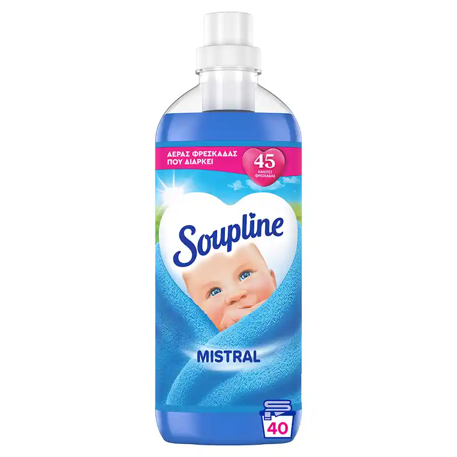 Soupline Συμπυκνωμένο Μαλακτικό Ρούχων Mistral 40mez. 840ml.