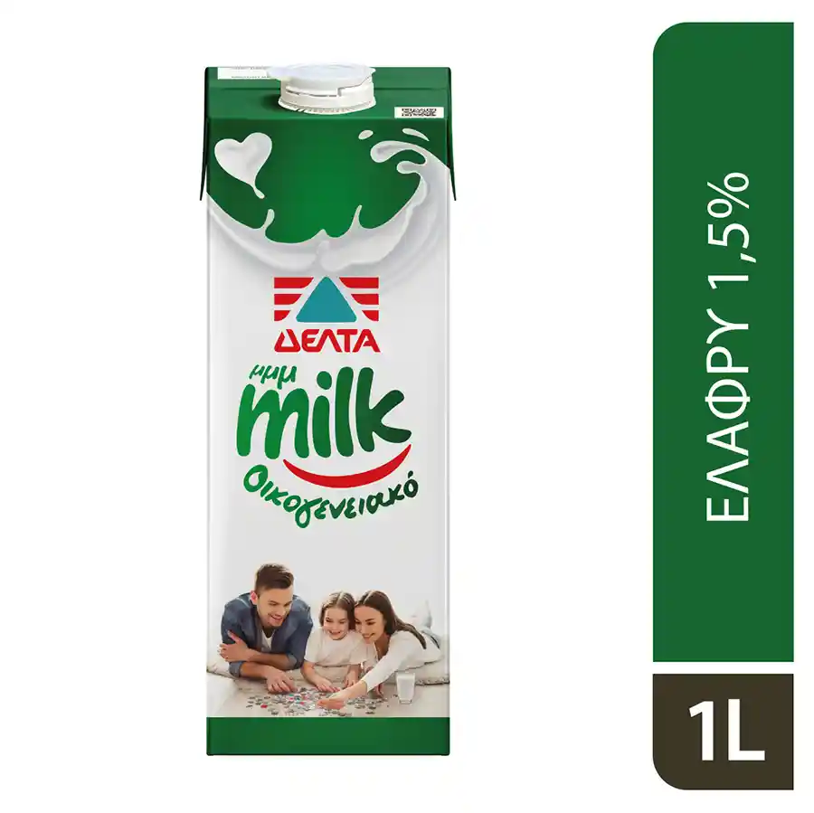 Δέλτα Μμμmilk Οικογενειακό Γάλα 1,5% Λιπαρά 1lt.
