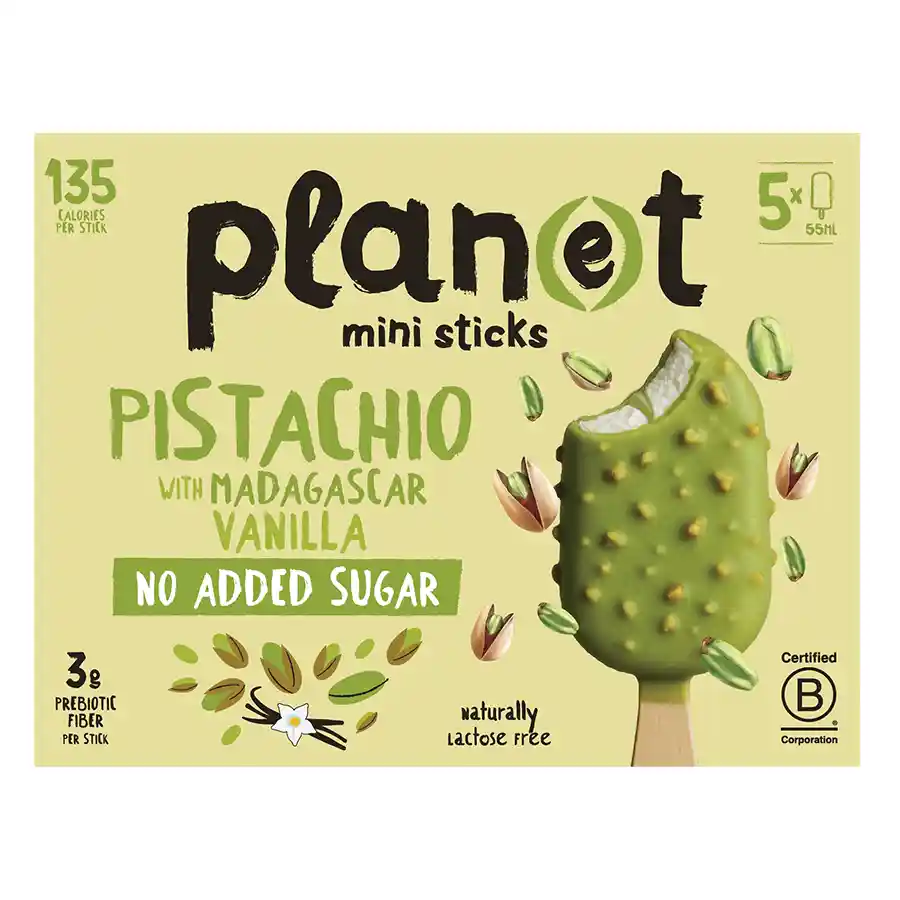 Plan(e)t Παγωτό Pistachio In Madagascar Vanilla No Added Sugar 5x45γρ./55ml.