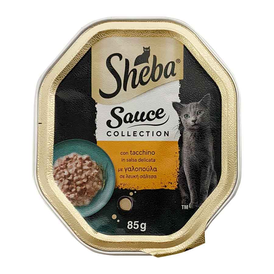 Sheba Γατοτροφή Γαλοπούλα Σε Λευκή Σάλτσα 85γρ.