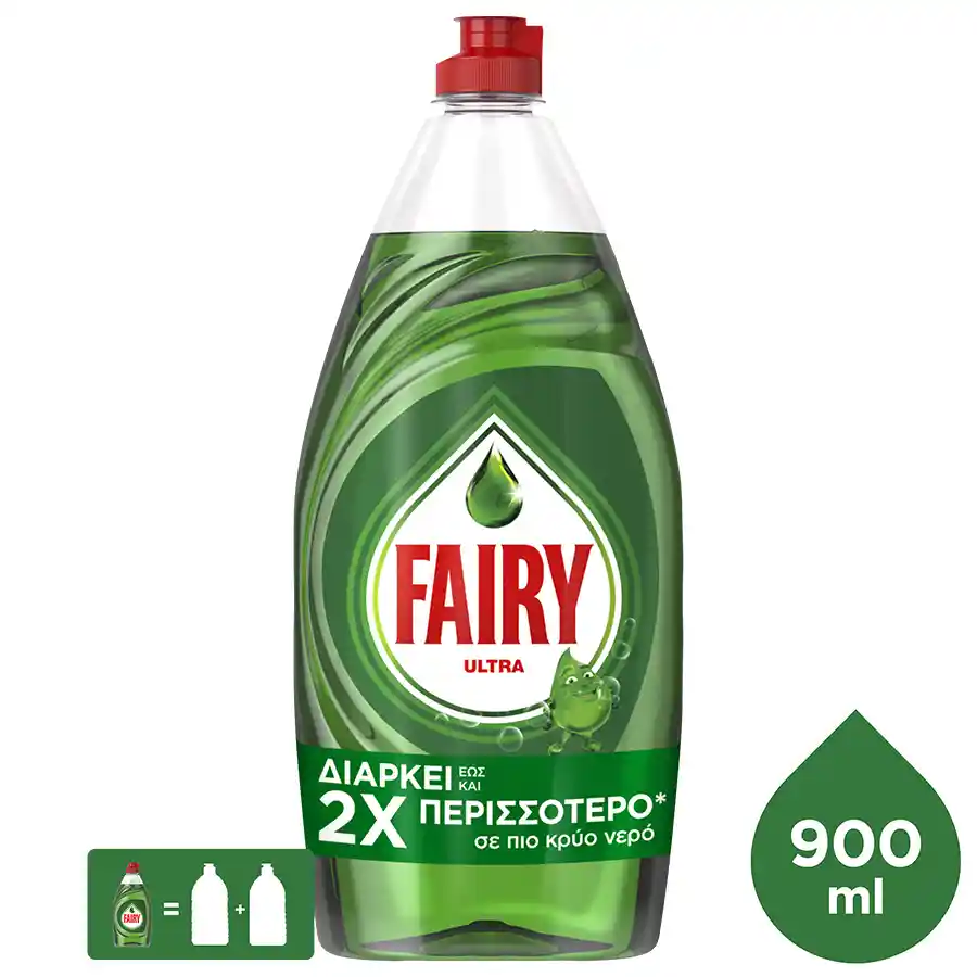 Fairy Ultra Υγρό Απορρυπαντικό Πιάτων Original 900ml.