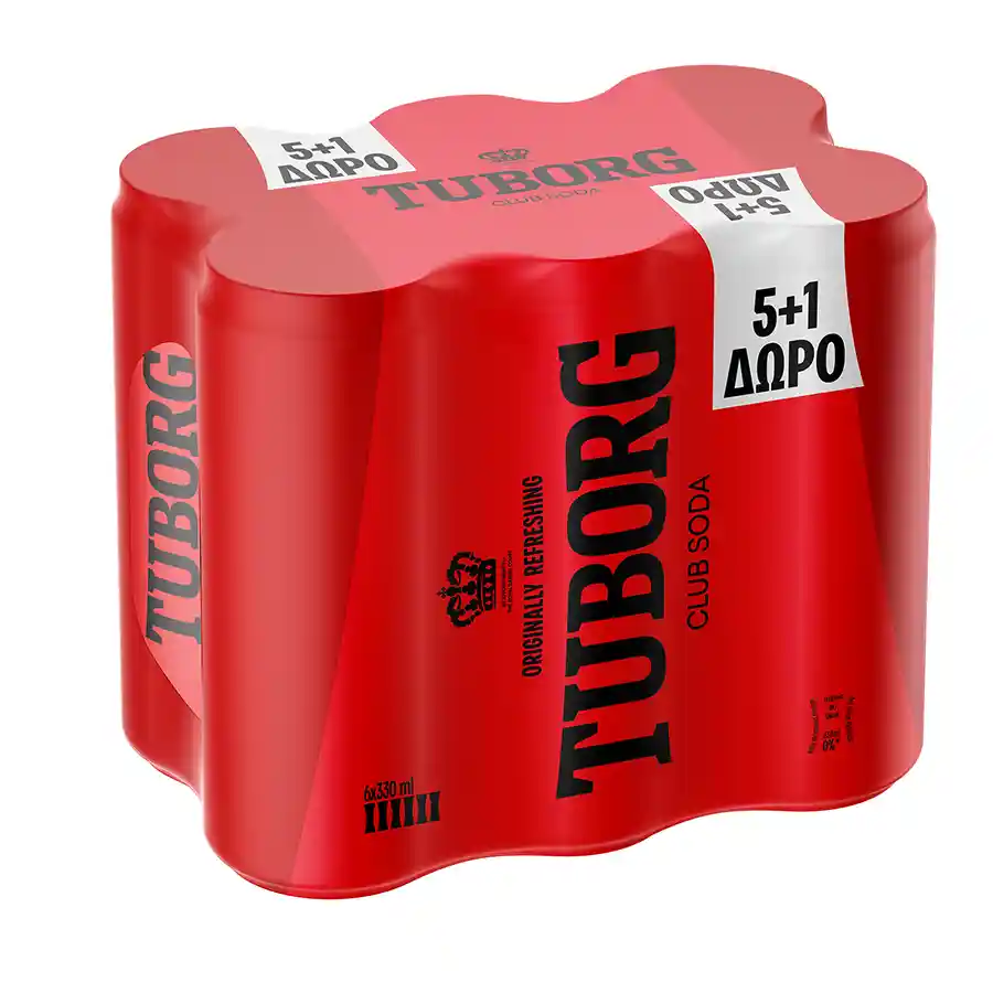 Tuborg Σόδα 330ml. 5+1Δώρο