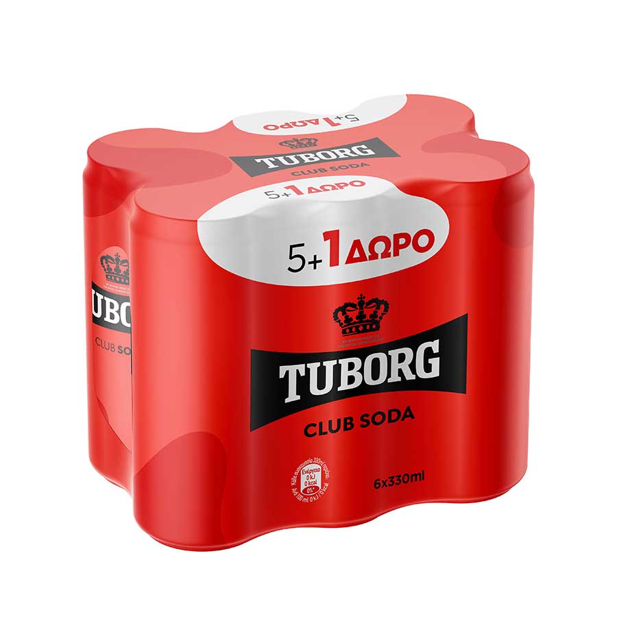 Tuborg Σόδα 330ml. 5+1Δώρο