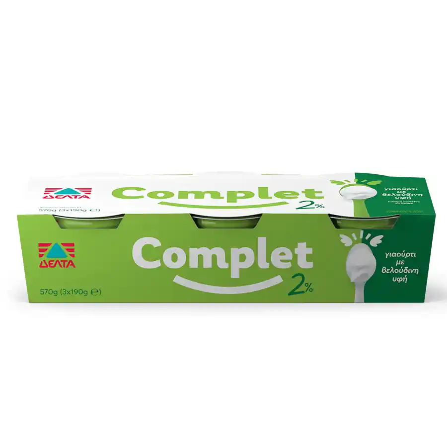 Δέλτα Complet Γιαούρτι 2% Λιπαρά 3x190γρ.
