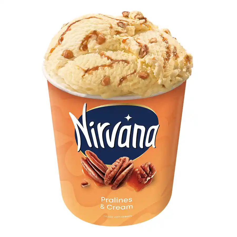 Nirvana Παγωτό Pralines & Cream 310γρ./420ml.