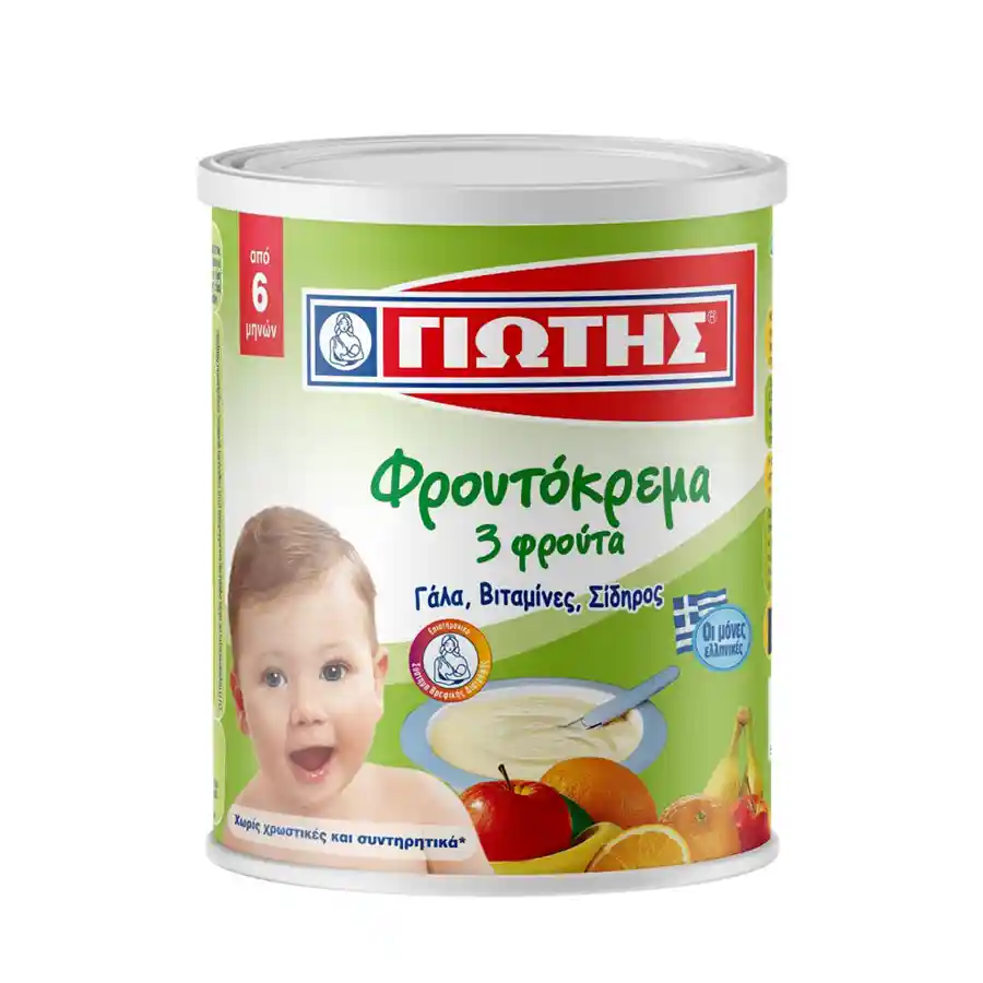 Γιώτης Φρουτόκρεμα Με 3 Φρούτα 6+Μηνών 300γρ.