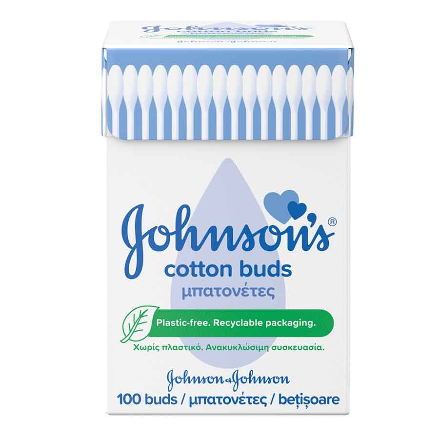 Johnson's Cotton Buds Μπατονέτες Plastic Free 100τεμ.