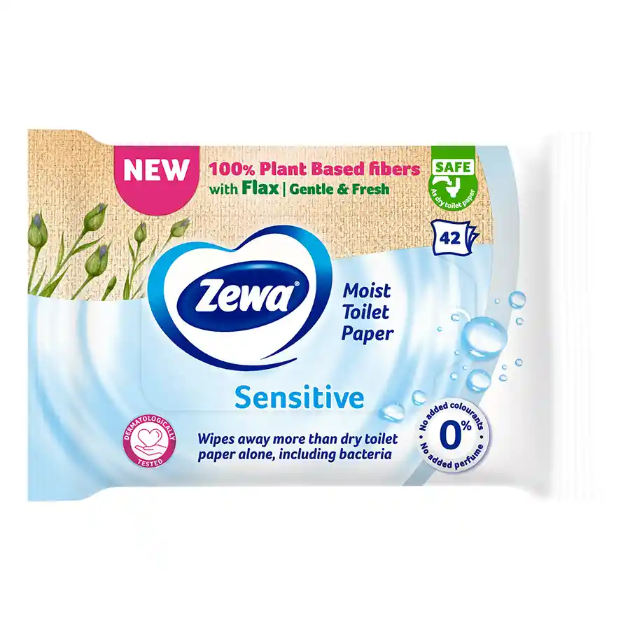 Zewa Υγρομάντηλα Pure Moist Toillet Tissue 42τεμ.